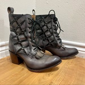 Corral Boots Lace Up Fringe